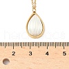 Summer 304 Stainless Steel & White Acrylic Pendant Double Layered Necklaces for Women NJEW-U044-02B-G-3