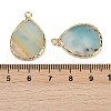 Natural Flower Amazonite Pendants G-K347-08G-04-3
