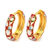 Rack Plating Brass Hoop Earrings EJEW-C102-46G-2