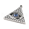 Tibetan Style Alloy Egyptian Pyramid Eye Pendants PALLOY-K021-04AS-2