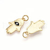 Brass Enamel Pendants KK-T070-76G-2