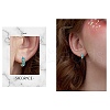 Enamel Striped Thick Hoop Earrings JE1110B-6