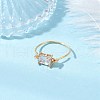Mother's Day Rings Transparent Glass Finger Rings RJEW-JR00869-01-1
