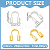 400Pcs 2 Colors Brass Wire Guardian and Protectors KK-LP0001-22-2