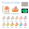 24Pcs 12 Colors Luminous Translucent Resin Cabochons DIY-TA0004-60-14