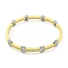 Letter X Brass Micro Pave Clear Cubic Zirconia Hinded Bangles for Women BJEW-Z062-09G-2