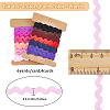 Gorgecraft 4 Cards 2 Styles Polyester Wavy Fringe Trim Ribbon DIY-GF0009-48E-2