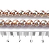 UV Plating Pearlized Glass Pearl Beads Strands GLAA-F128-01A-T15-2