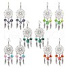 5Pairs 5 Colors Alloy & Synthetic Turquoise Chandelier Earrings EJEW-JE06339-02-2