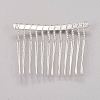 Silver Color Plated Iron Hair Comb X-PHAR-Q001-1S-3