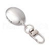 Oval with Sakura 316 Stainless Steel Locket Pendant Decoration HJEW-JM02658-4