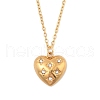 Heart 304 Stainless Steel Micro Pave Clear Cubic Zirconia Pendant Necklaces & Bracelets & Stud Earrings Sets for Women SJEW-C004-14G-2