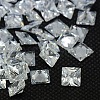 10PCS Clear Grade A Square Shaped Cubic Zirconia Pointed Back Cabochons X-ZIRC-M004-7x7mm-007-1