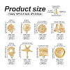 16Pcs 8 Style Brass Stud Earring Findings FIND-TA0001-85-14