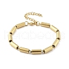 304 Stainless Steel Column Link Chain Bracelets for Women BJEW-F488-05G-2