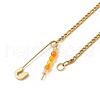 201 Stainless Steel Safety Pins Pendant Necklaces NJEW-JN03002-04-3
