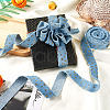 5 Yards Polyester 3D Star Gold Stamping Ribbon OCOR-TAC0023-14B-16