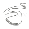304 Stainless Steel Snake Chain Necklaces NJEW-I126-01P-2