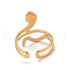 Ion Plating(IP) 304 Stainless Steel Snake Chunky Open Cuff Ring for Women RJEW-A005-38G-3