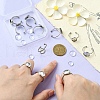 DIY Blank Dome 304 Stainless Steel Open Cuff Rings Making Kit DIY-YW0008-56-3