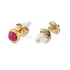 304 Stainless Steel Rhinestone Stone Dyeing Stud Earrings EJEW-S224-04G-05-3