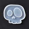 DIY Halloween Skull Cup Mat Silicone Molds DIY-E055-19-4