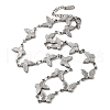 304 Stainless Steel Link Chain Necklaces NJEW-Q033-01A-P-2