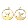 Ion Plating(IP) 304 Stainless Steel Pendants STAS-L020-018G-1