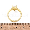 Adjustable Brass Micro Pave Clear Cubic Zirconia Finger Rings for Women RJEW-U043-02G-5