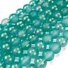 Frosted Transparent Glass Bead Strands X1-GLAA-P065-8mm-08-2