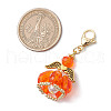 Angel Glass Beaded & Alloy Pendant Decorations HJEW-MZ00190-07-3