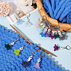 Flower Acrylic Pendant Locking Stitch Markers HJEW-SC00067-4