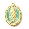 304 Stainless Steel Enamel Pendants STAS-Q347-08B-G-1