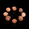 Natural Peach Moonstone Fat Cat Claw Beads PW-WGE0427-01-3