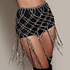 1Pc Alloy Full Crystal Rhinestone Sexy Mesh Tassel Skirt Body Chains for Night Club WG51AE7-05-2