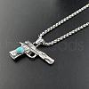 Punk Ethnic Style Gun Shape Stainless Steel Pendant Necklaces DH6086-1