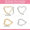 SUNNYCLUE 60Pcs 2 Colors 304 Stainless Steel Linking Ring STAS-SC0007-49-2