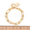304 Stainless Steel Paperclip Chain Bracelets for Women BJEW-Z128-01G-03-5