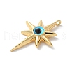 Brass Glass Pendants KK-P292-08G-2