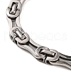 Tarnish Resistant 201 Stainless Steel Byzantine Chain Bracelets BJEW-B078-96P-2