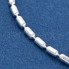 Brass Column Link Chain Necklaces for Women NJEW-Q344-07S-2