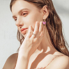 FIBLOOM 9 Pairs 9 Colors Butterfly Acrylic Dangle Leverback Earrings EJEW-FI0001-97-7