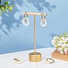  2 Pairs Mother's Day Jewellery Natural Pearl Beaded Ring Dangle Hoop Earrings for Girl Women EJEW-NB0001-06-2