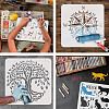 PET Plastic Drawing Painting Stencils Templates Sets DIY-WH0172-842-4