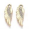 Alloy Rhinestone Pendants PALLOY-T090-55KCG-1