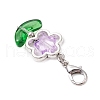 Flower Glass Pendant Decorations HJEW-JM02867-5