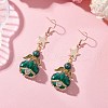 Angel Star Handmade Glass Seed Beads & Glass Dangle Earrings for Women EJEW-MZ00393-3