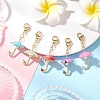 Umbrella Handmade Glass Seed Beaded & Acylic Pendant Decorations Sets HJEW-MZ00280-1