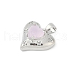 Brass Micro Pave Clear Cubic Zirconia Pendants KK-R213-13P-2