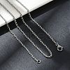 Tarnish Resistant Trendy Unisex 304 Stainless Steel Cross Rolo Chain Necklaces X-NJEW-L043A-09P-2